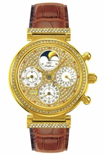 IWC Da Vinci Perpetual Yellow Gold / Diamond / Paved / French IW8153-08 (IW815308)